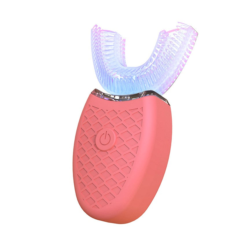 360° Automatic U-Shaped Electric Toothbrush – Rechargeable Waterproof Silicone Toothbrush for Kids & Adults
