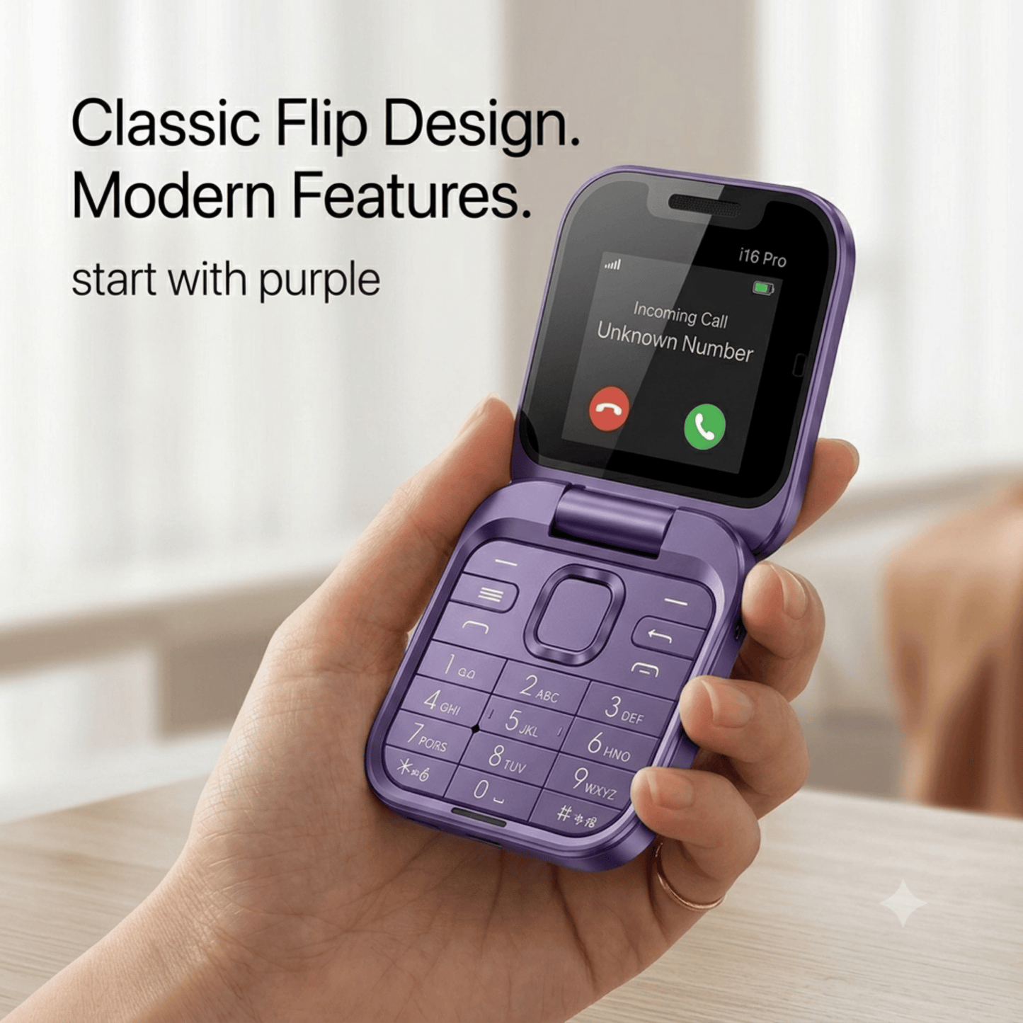 1.77" Mini Foldable - Dual SIM 2G Phone with Compact Design