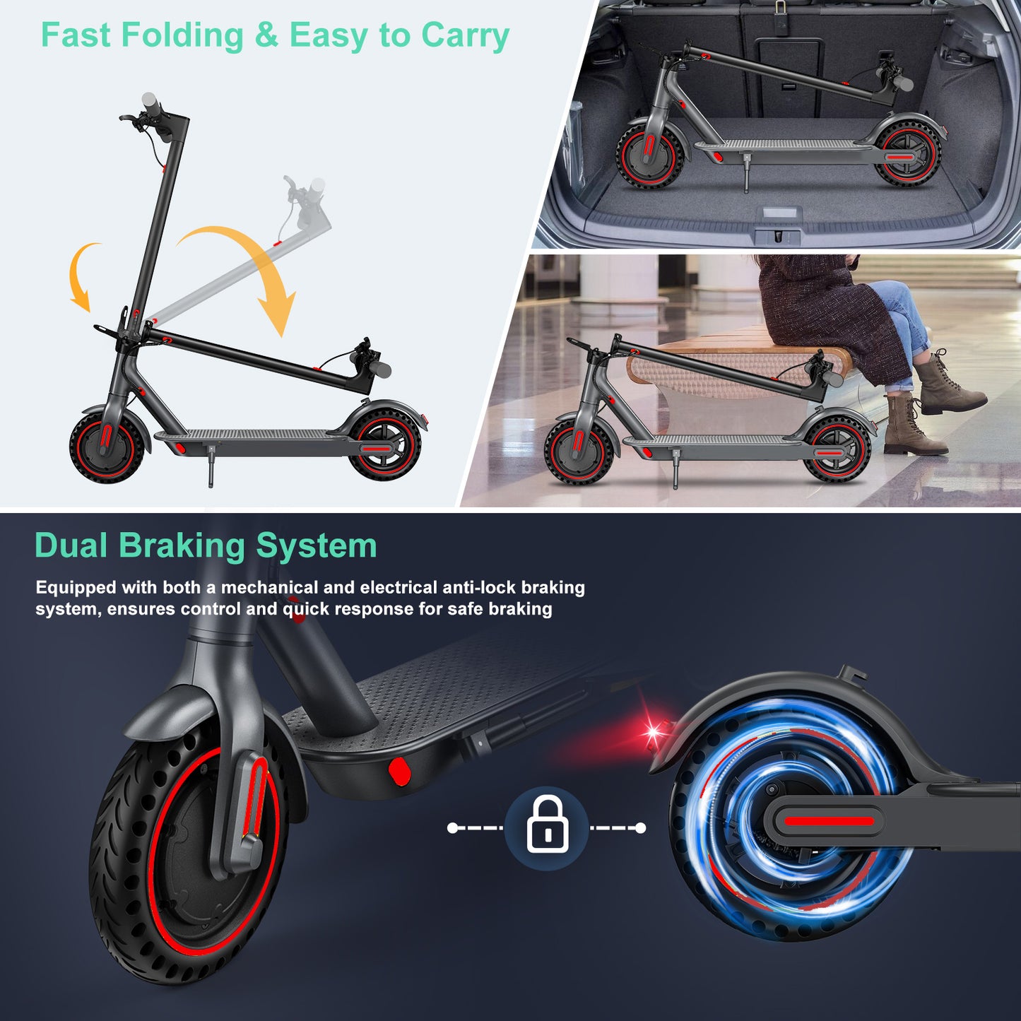 High-Speed Folding Electric Dual Motor Scooter | Urban Commuter Edition