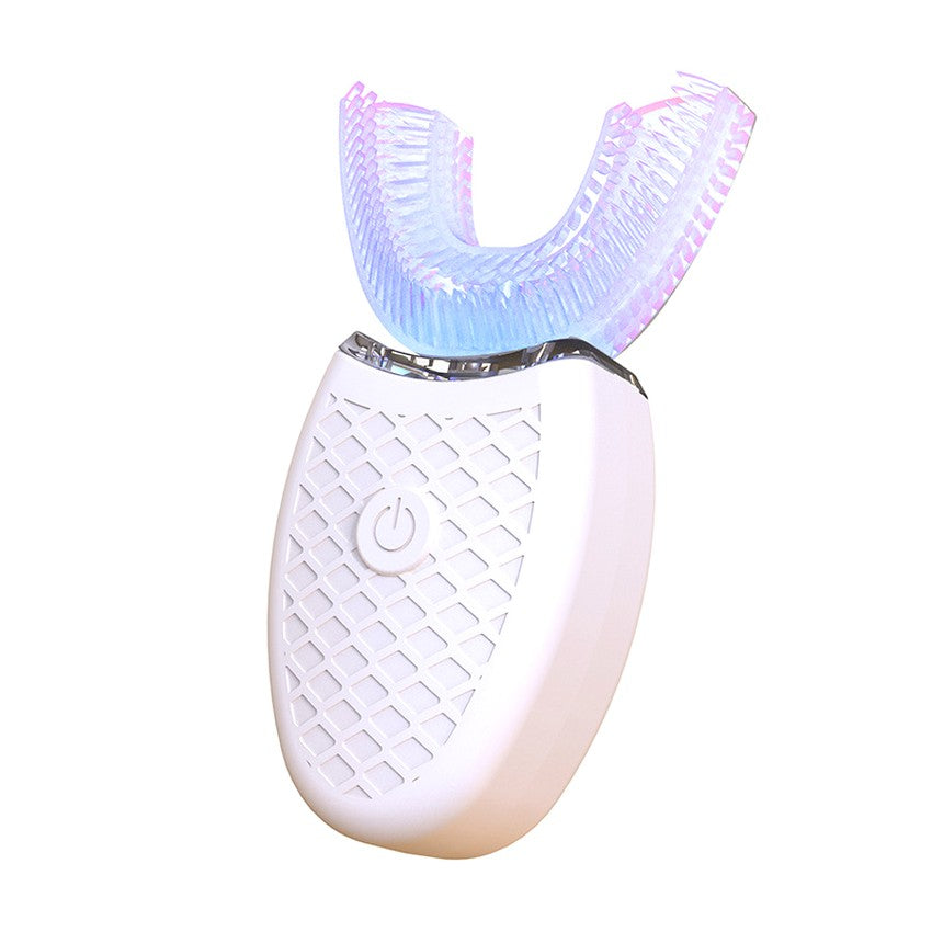 360° Automatic U-Shaped Electric Toothbrush – Rechargeable Waterproof Silicone Toothbrush for Kids & Adults