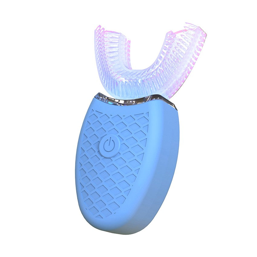 360° Automatic U-Shaped Electric Toothbrush – Rechargeable Waterproof Silicone Toothbrush for Kids & Adults